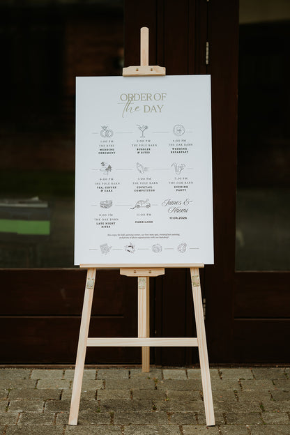Easel Welcome Sign (with optional flowers)