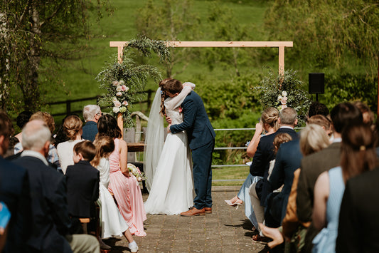 Wedding Arch with Flowers & Optional Drapes
